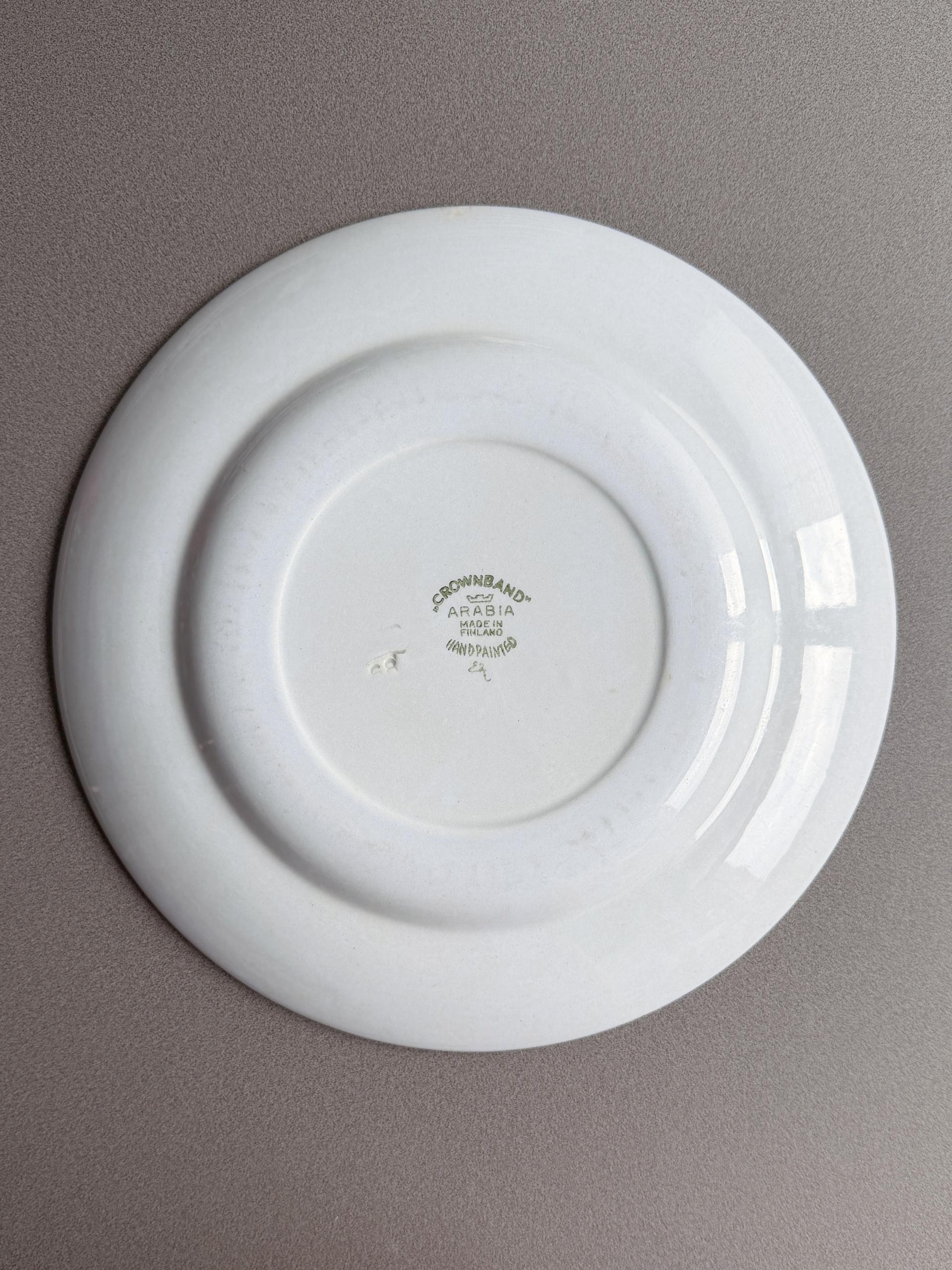 Vintage Arabia Finland Crown Band Dinner Plate