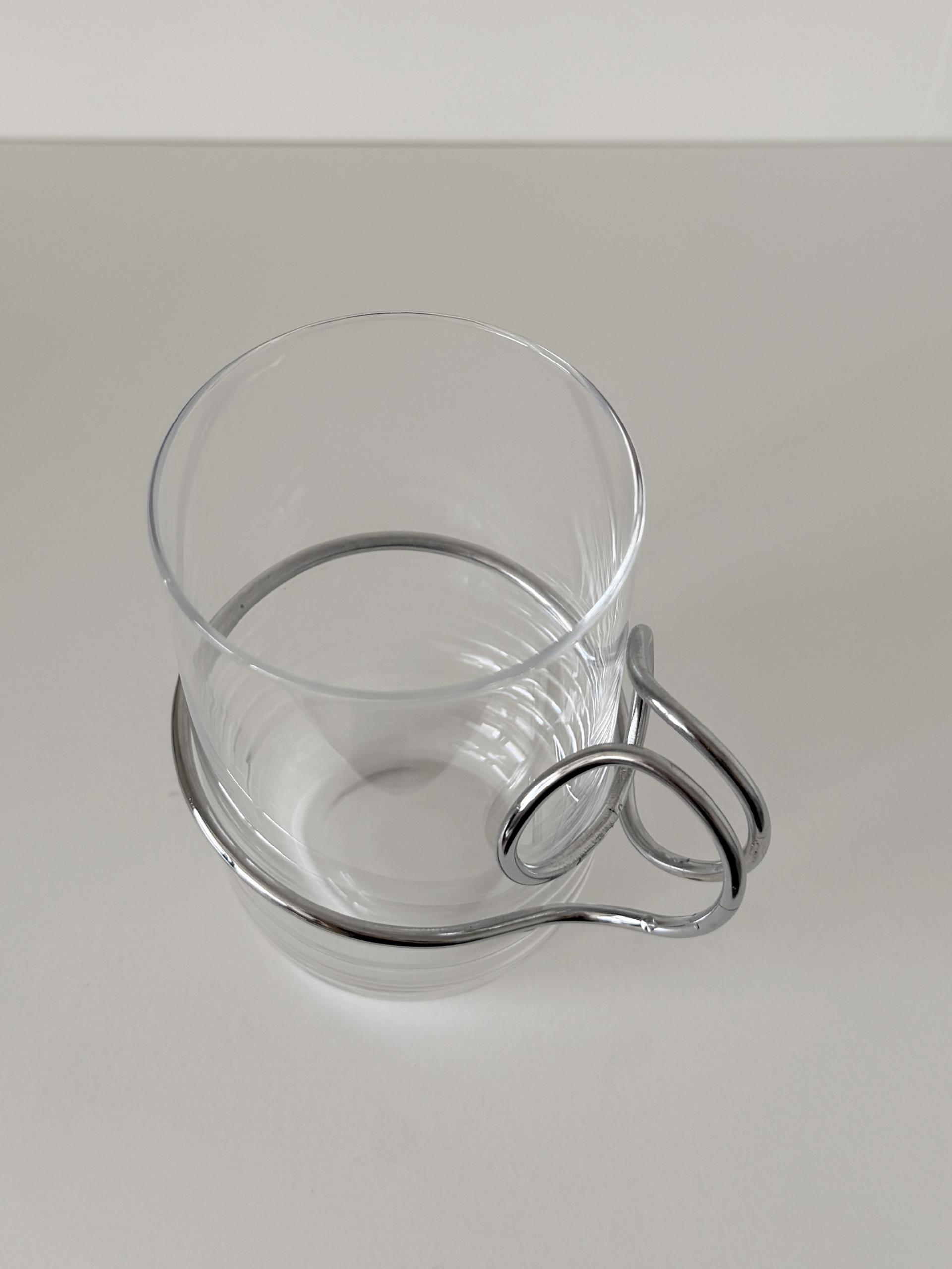 Vintage Iittala Mix Glass with Metal Holder