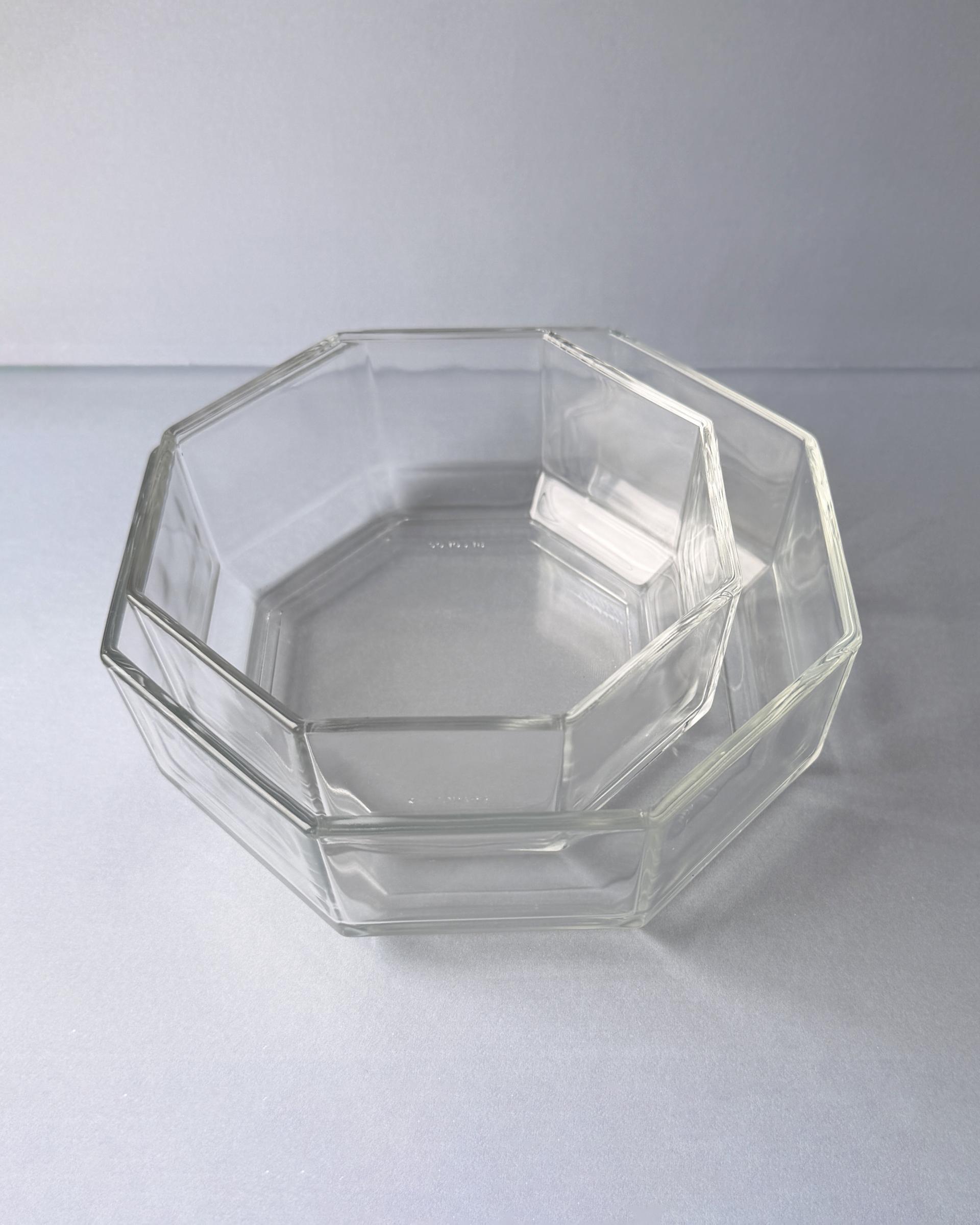 Vintage Arcoroc Octime Clear Glass Bowl (M)