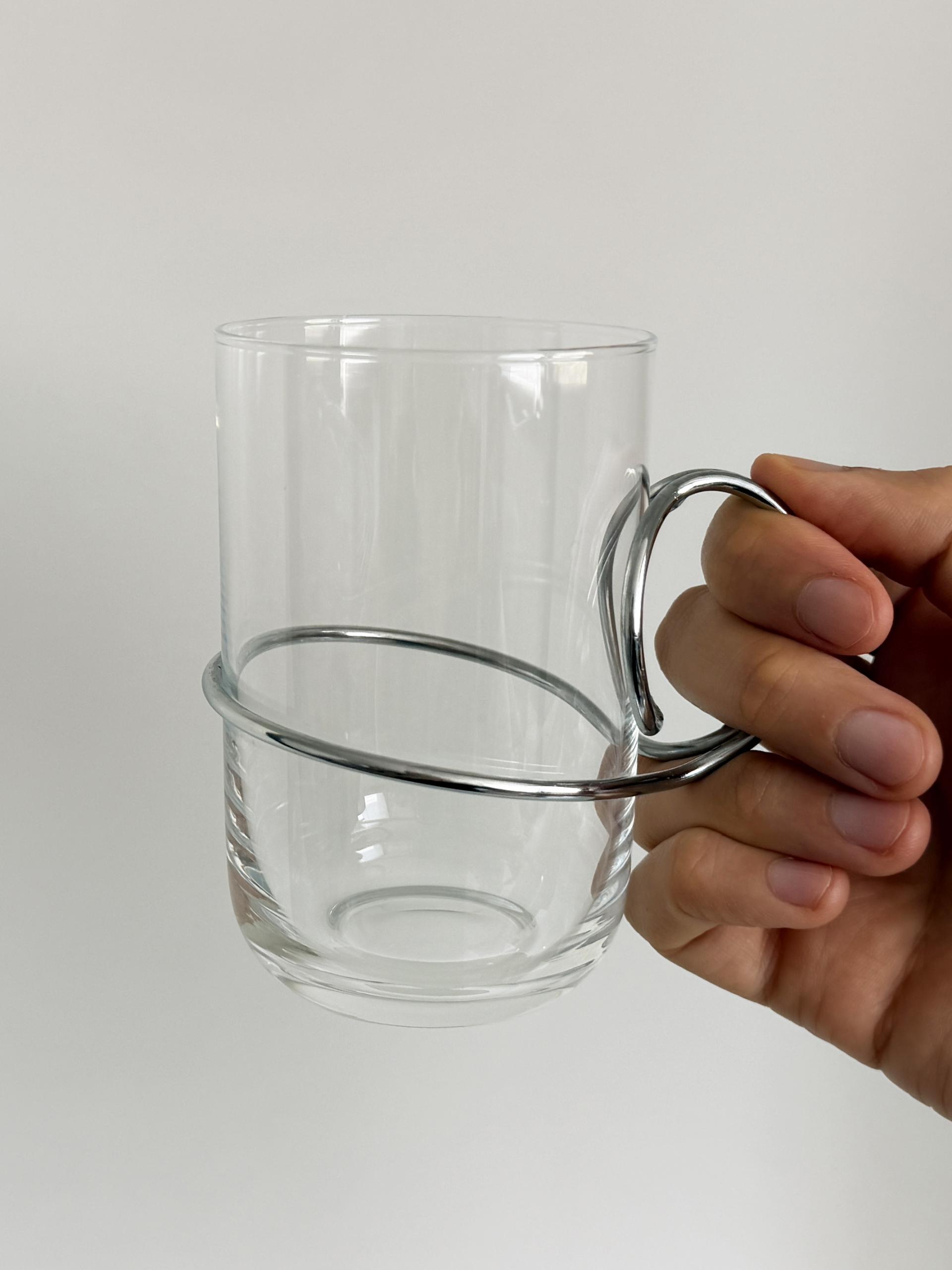 Vintage Iittala Mix Glass with Metal Holder