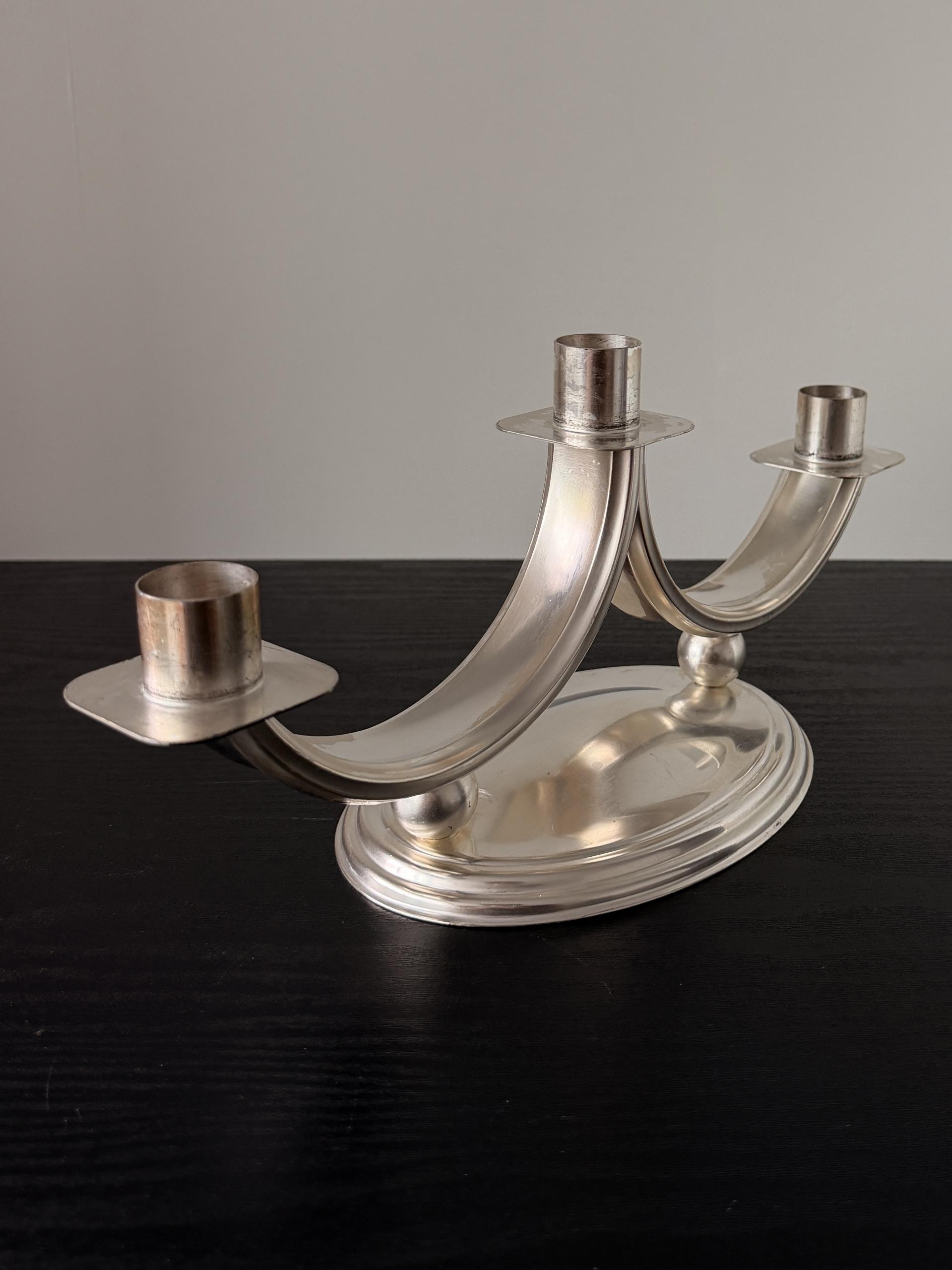 Vintage Silver Plated Twisted Candle Holders, Set of 3 복제 복제