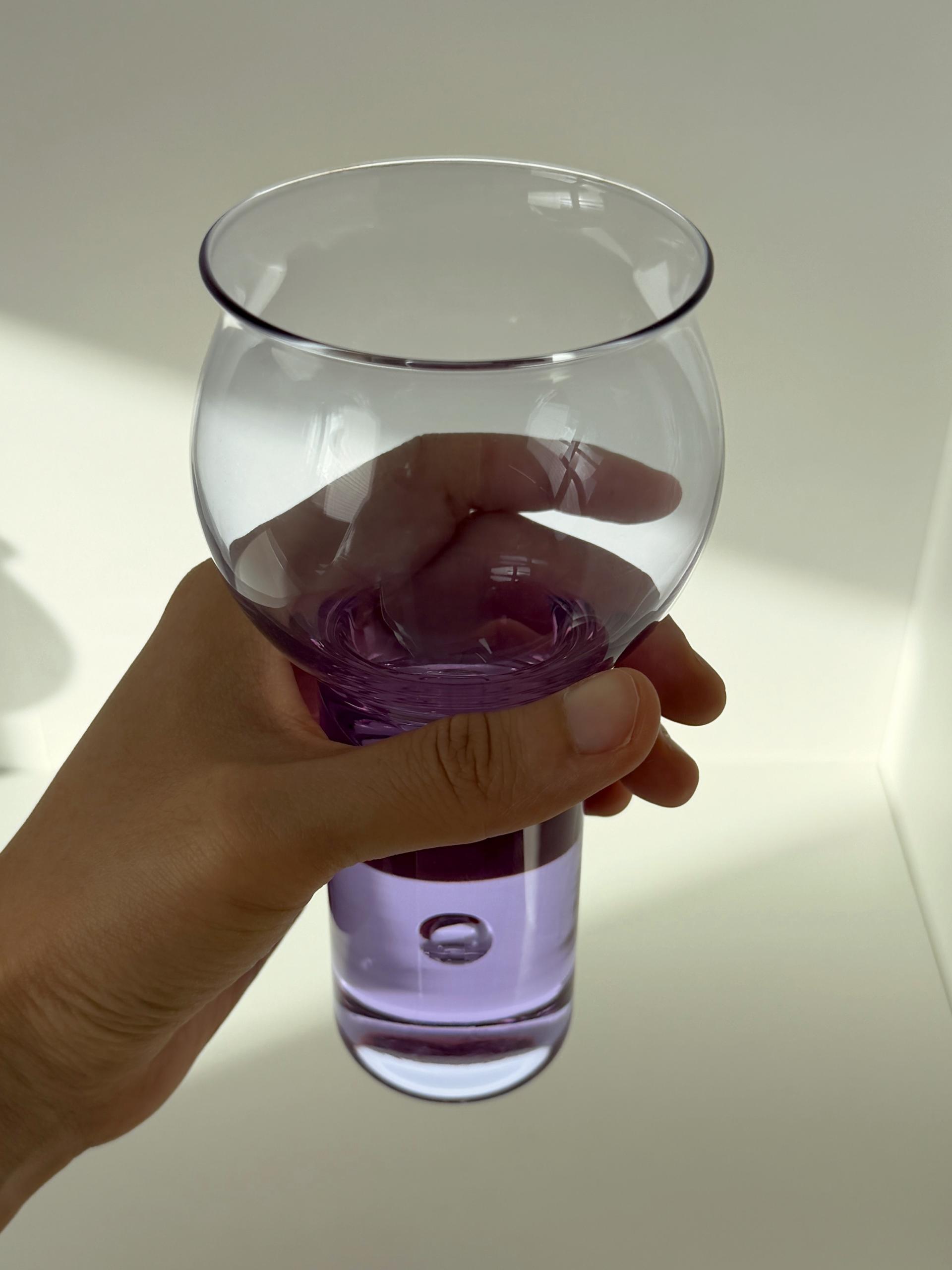 Vintage 1970s Sergio Asti Purple Wine Glass