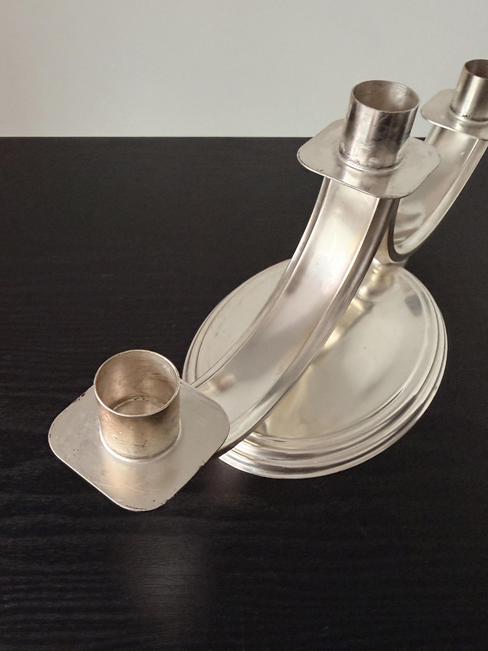 Vintage Silver Plated Twisted Candle Holders, Set of 3 복제 복제