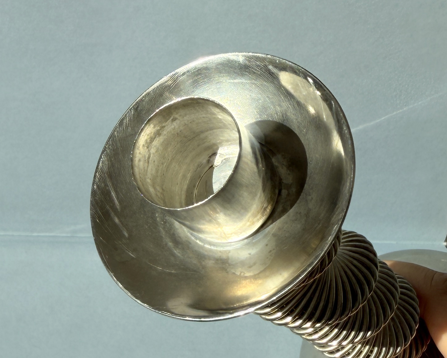 Vintage Silver Plated Twisted Candles Holders, Set of 3