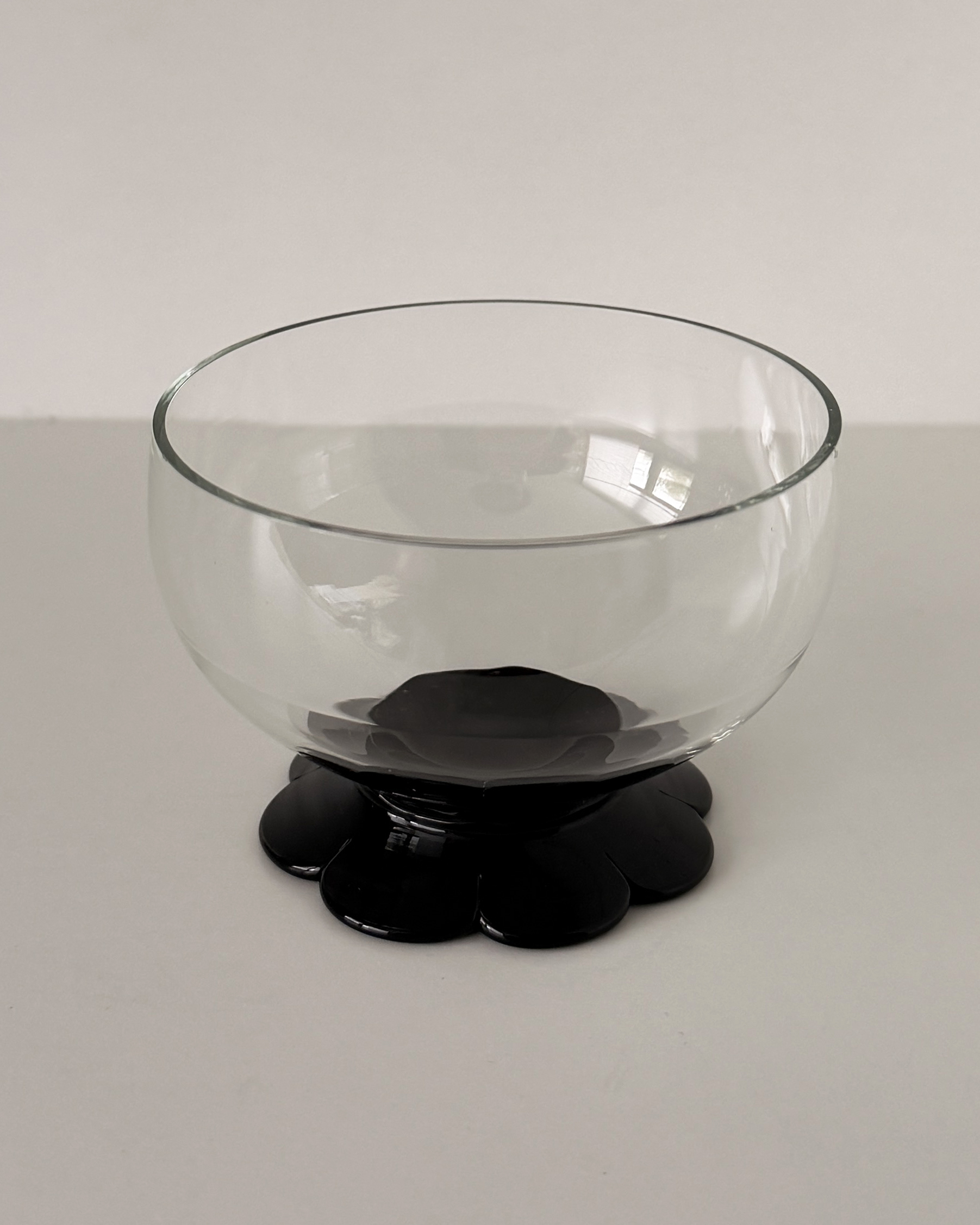 Vintage Weston Sherbet Glass with Black Lily Pad