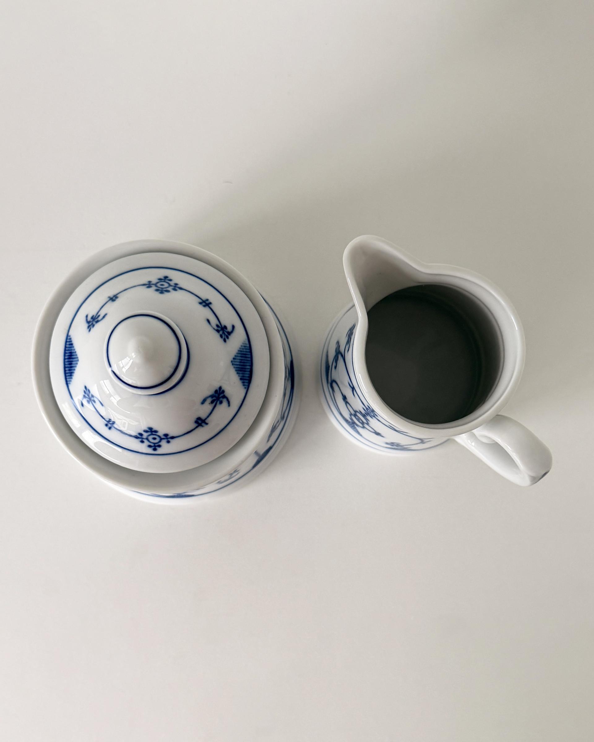 Vintage Winterling Strawflower Sugar Bowl & Creamer SET