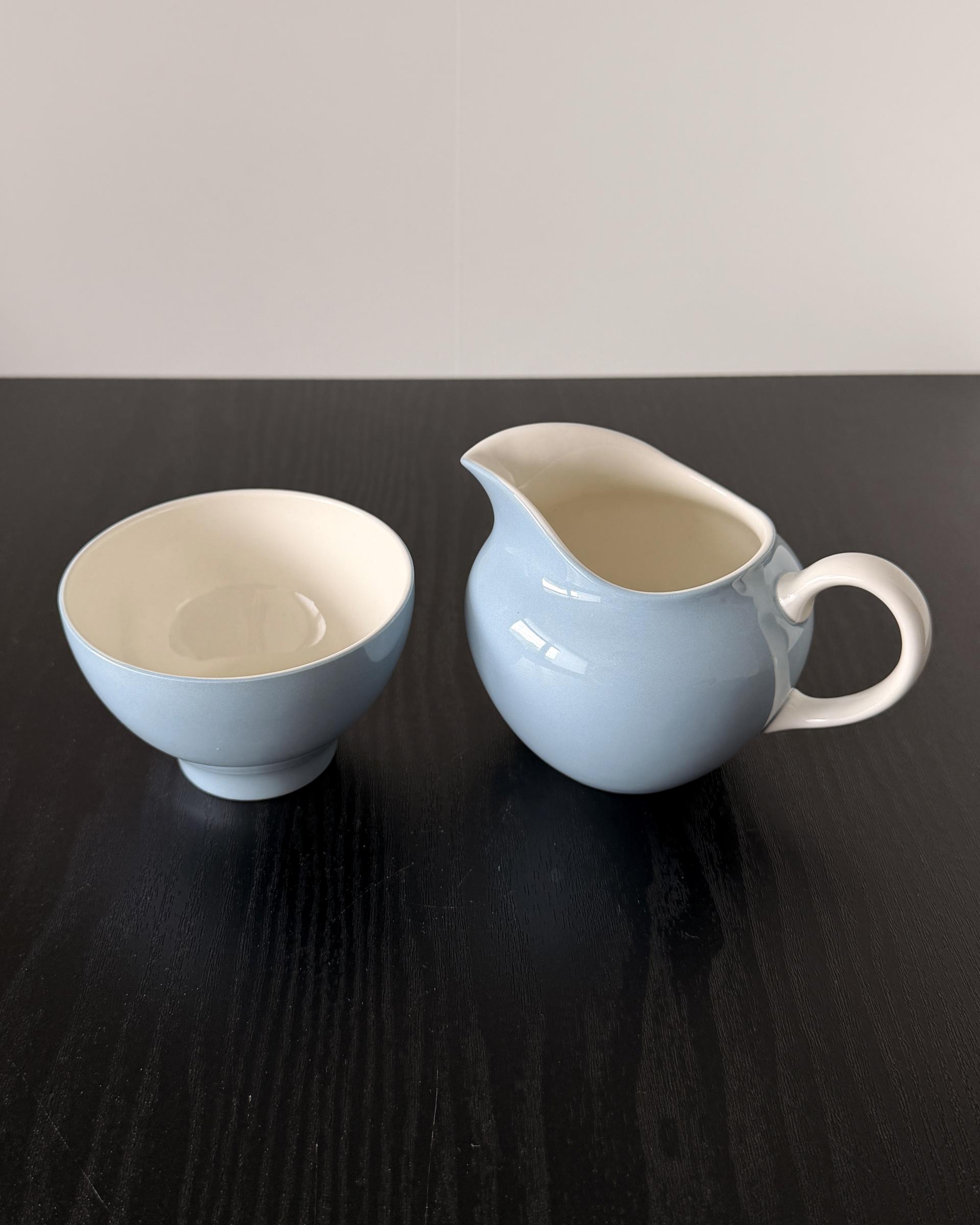 Vintage Wedgwood Summer Sky Creamer and Sugar Bowl SET