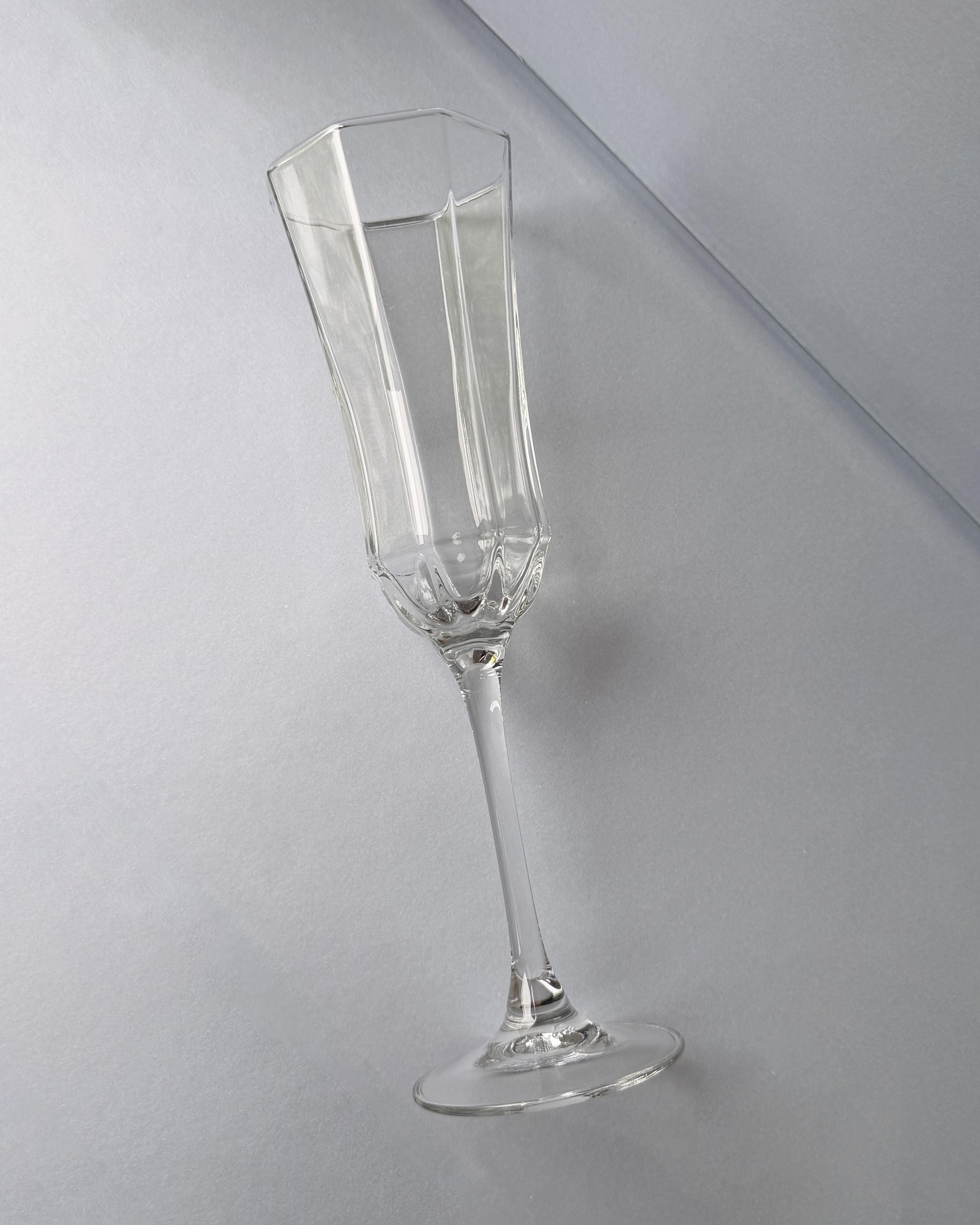 Vintage Arcoroc Octime Clear Champagne Glass