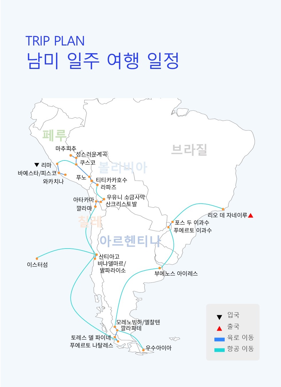 남미 일주 5개국 33일
