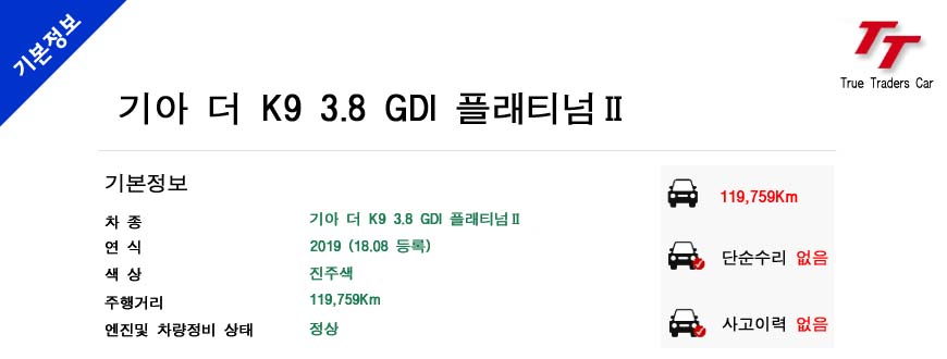 기아 더 K9 3.8 Gdi 플래티넘Ⅱ : 티티카