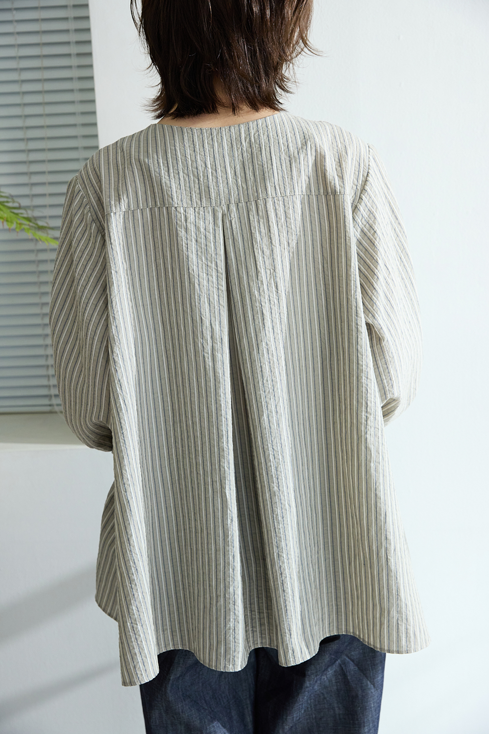 [5th] Stripe shirring blouse / Beige [5.1 출고]