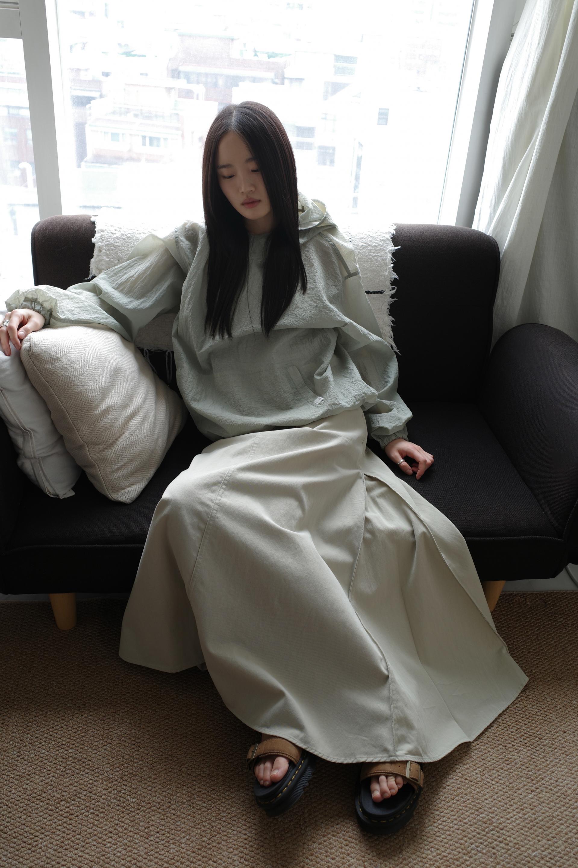Light Hood Pullover / Sage