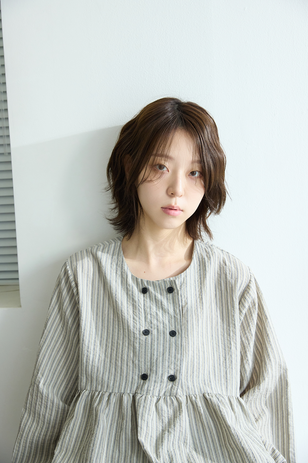 [5th] Stripe shirring blouse / Beige [5.1 출고]