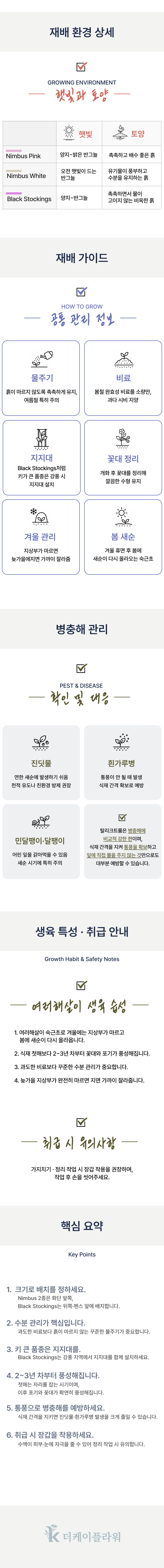 유럽 꿩의 다리 3종