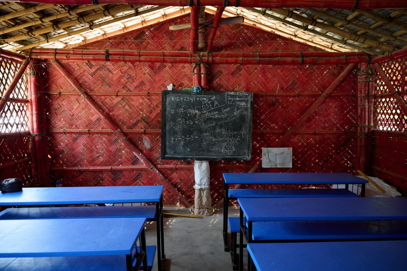 난민캠프 학습센터 내부 모습