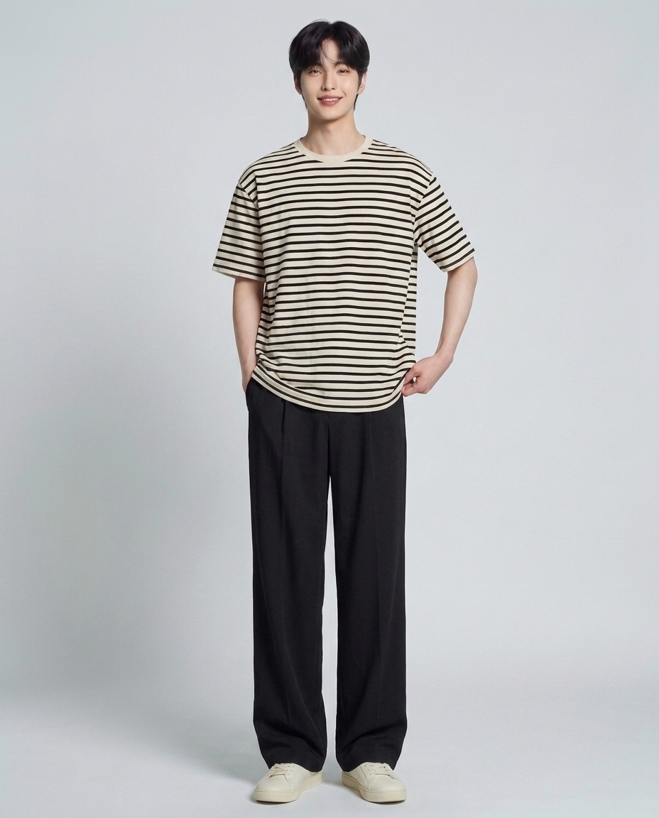 와이드 스웻 쿨팬츠_블랙 [총장 120cm]