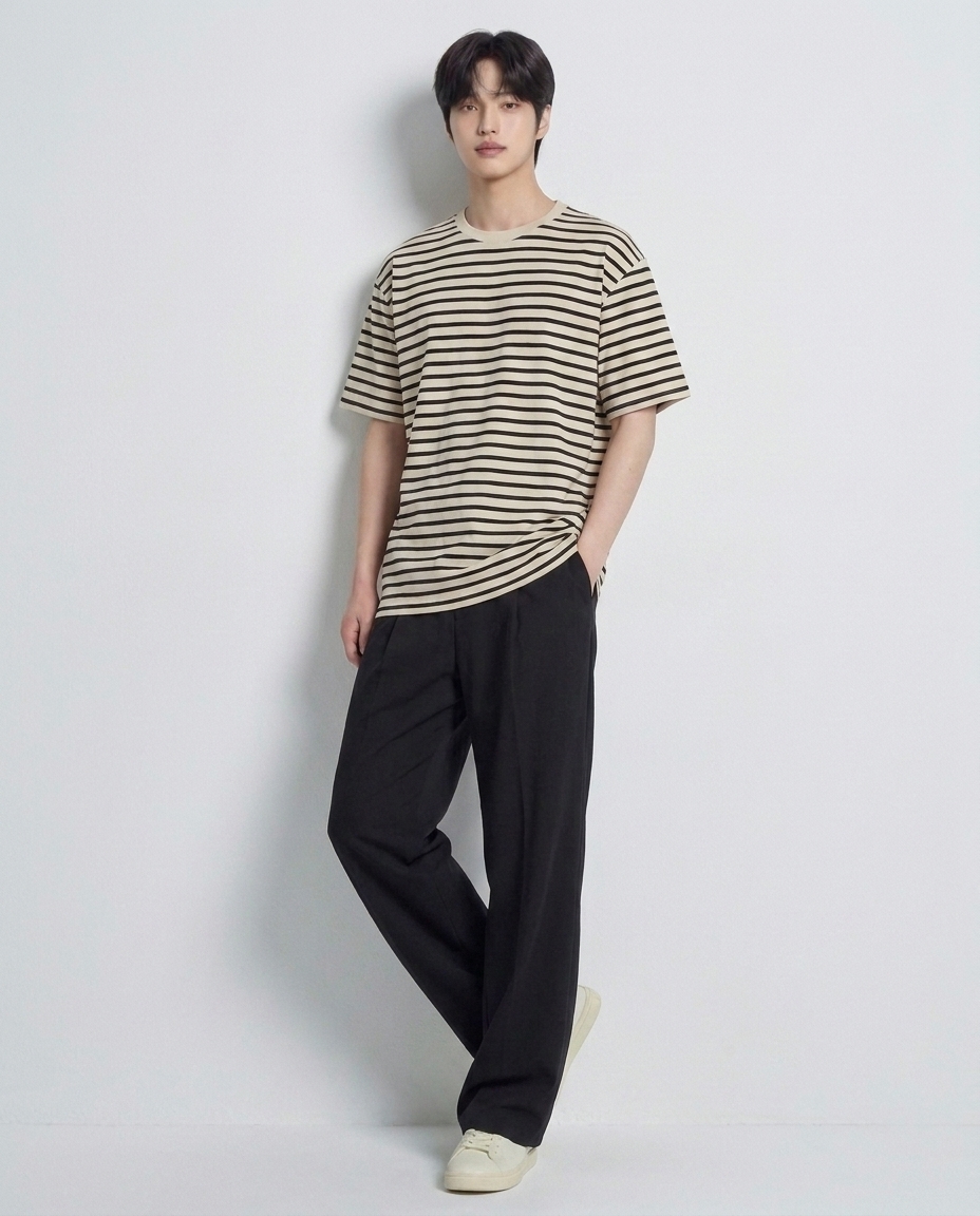 와이드 스웻 쿨팬츠_블랙 [총장 120cm]