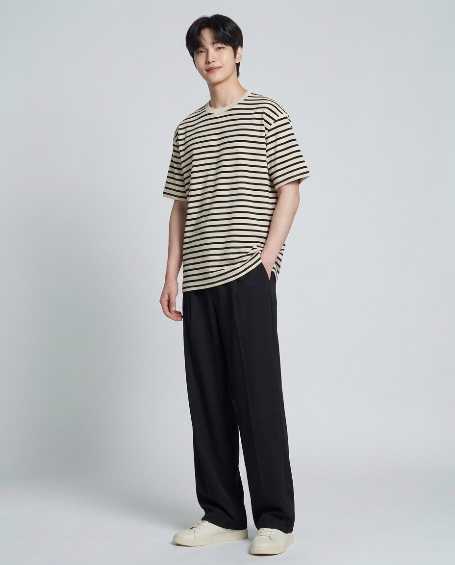 와이드 스웻 쿨팬츠_블랙 [총장 120cm]
