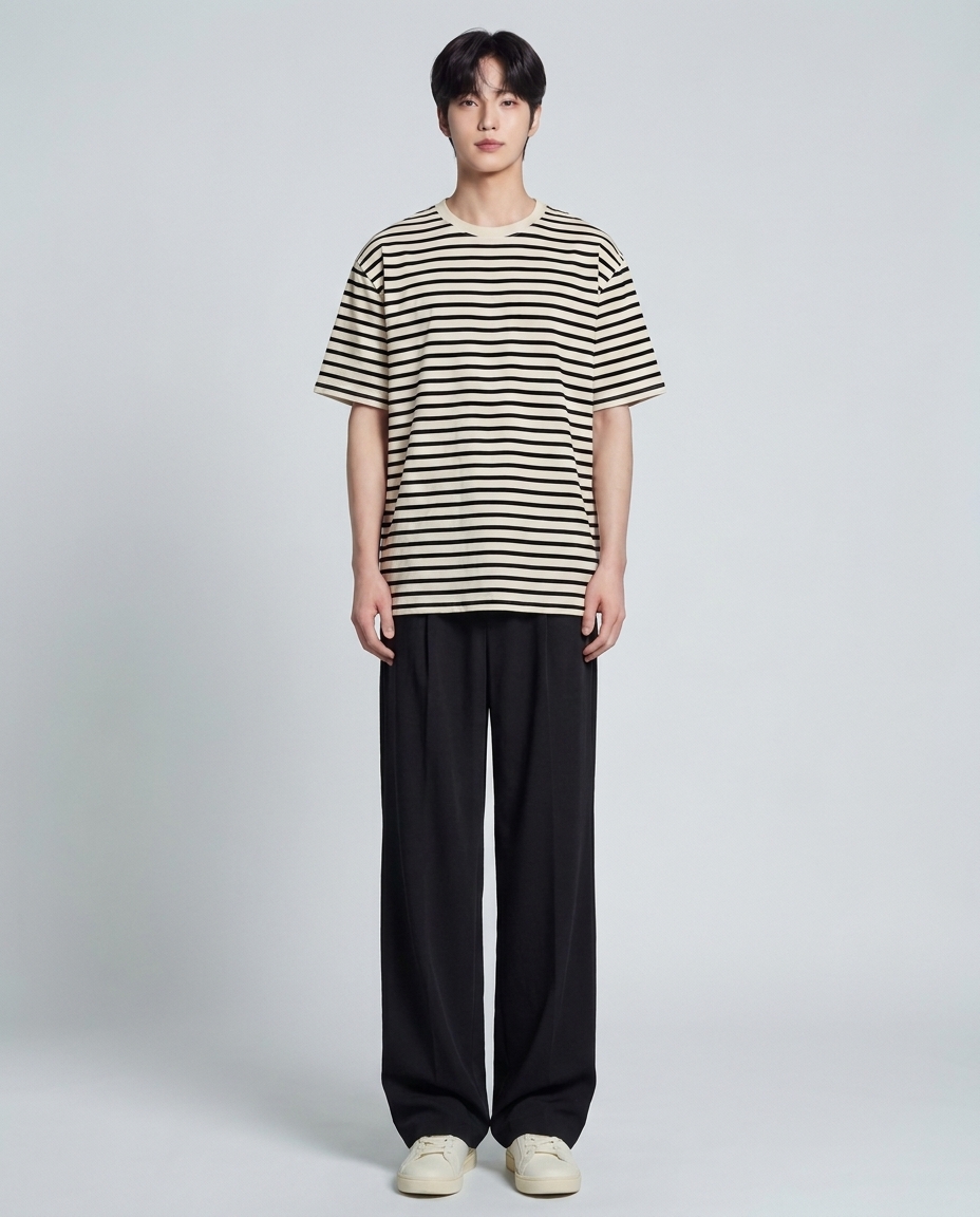 와이드 스웻 쿨팬츠_블랙 [총장 120cm]