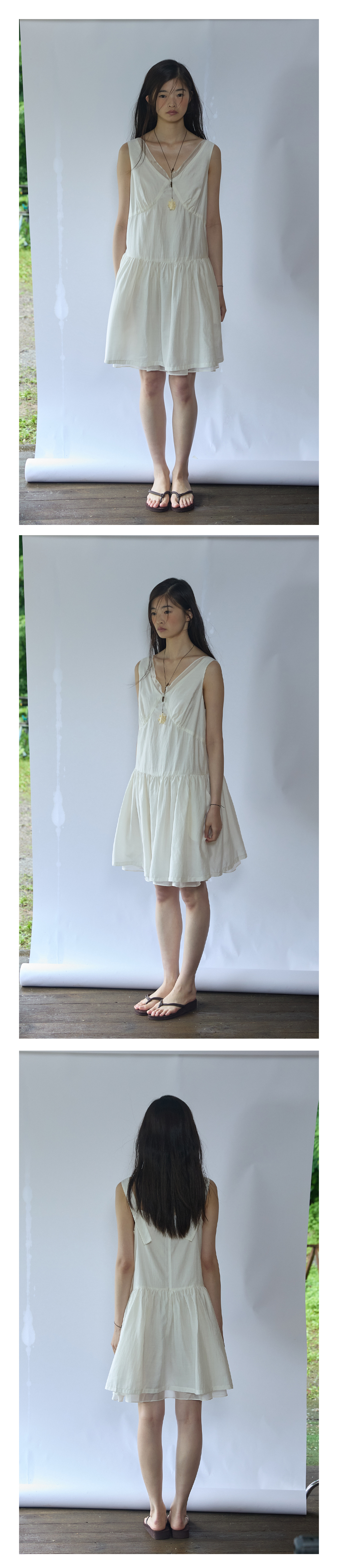 Noa Sheer Dress_Ivory