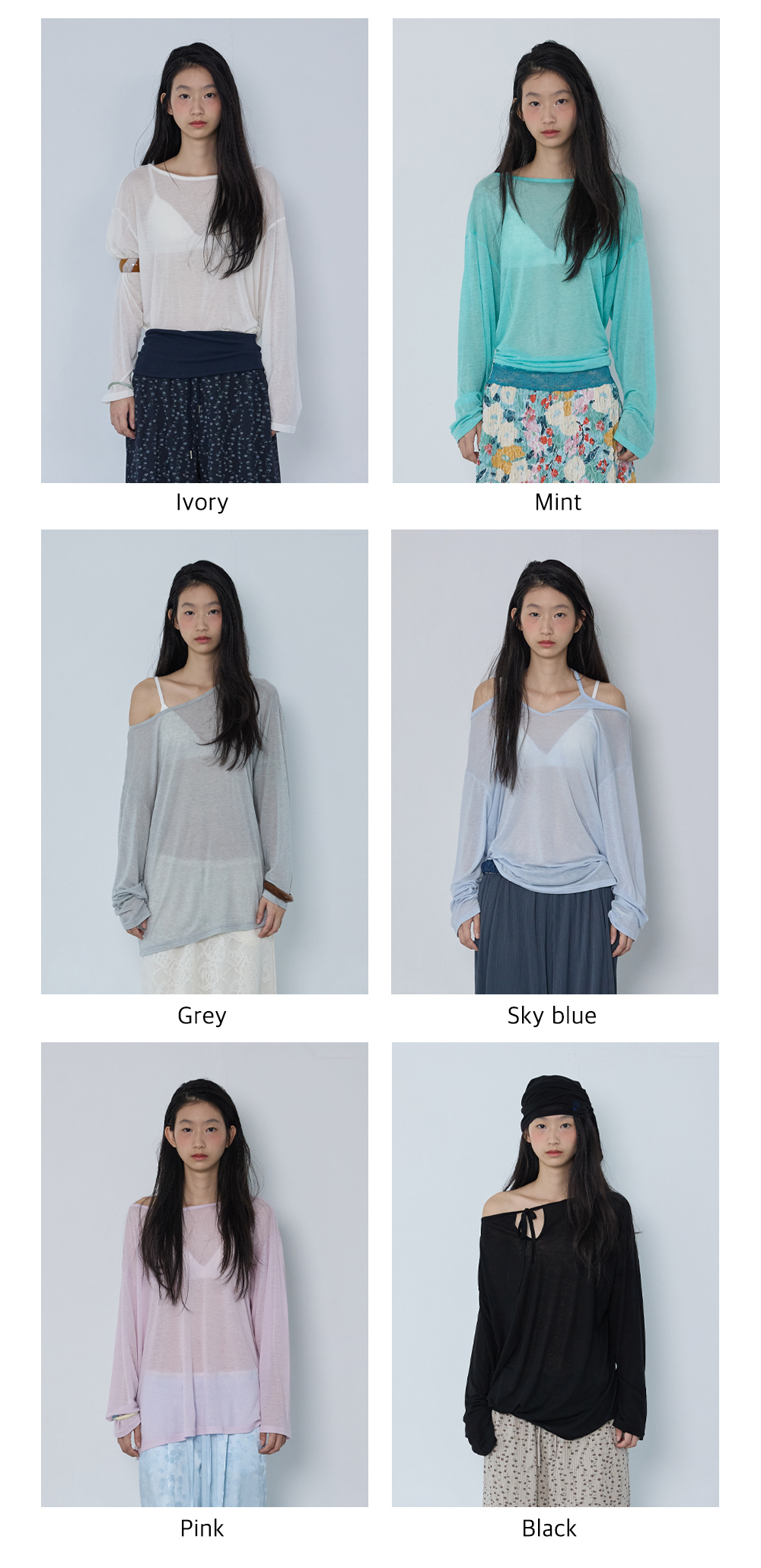 Essential Low Tie Long Sleeve (6color)