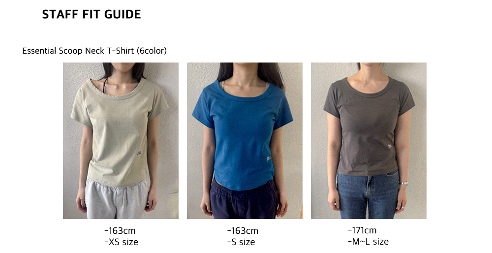 Essential Scoop Neck T-Shirt (6color)