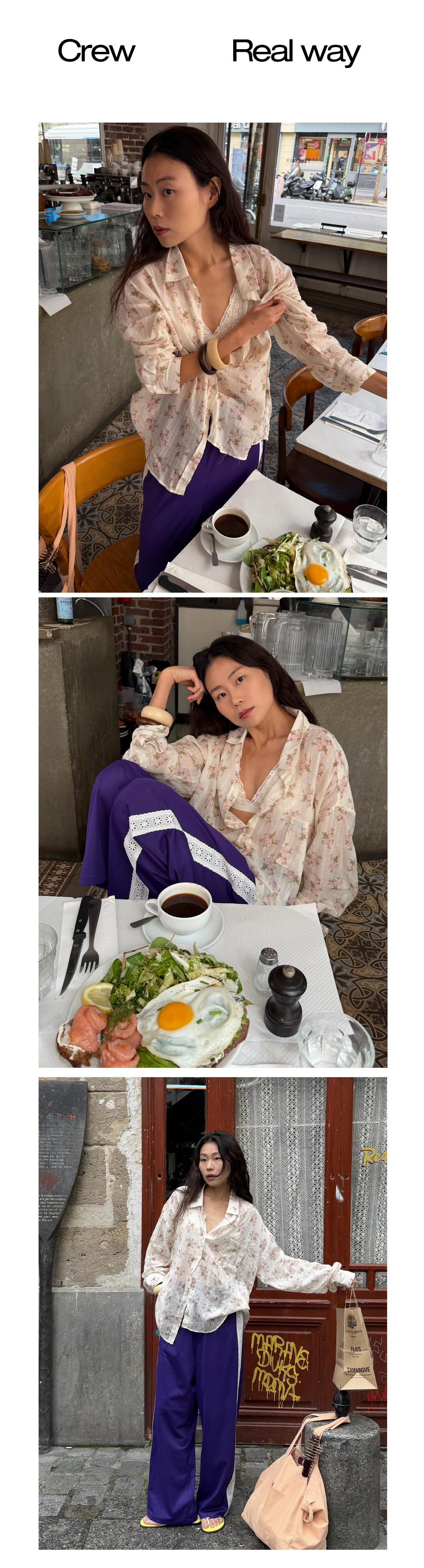 [6/18 예약배송] Rose Veil Shirt_Natural