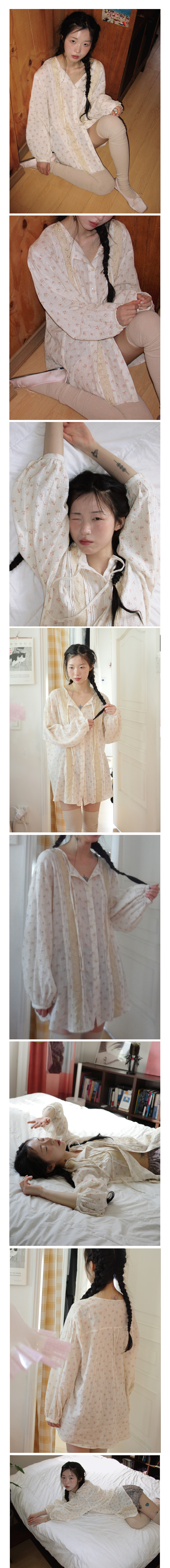 Flower Sunveil Blouse_Ivory