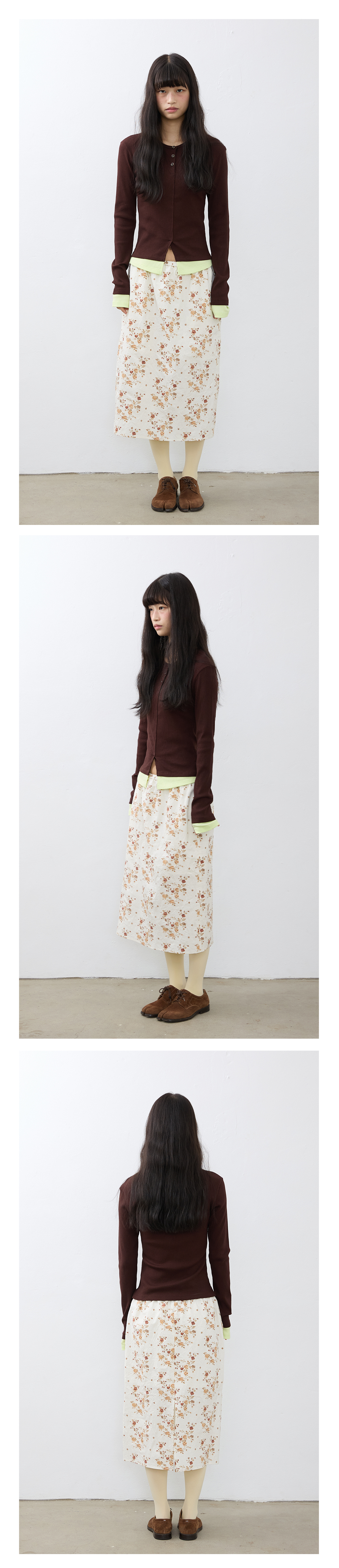 Under Layer Henley-Neck Tee_Brown