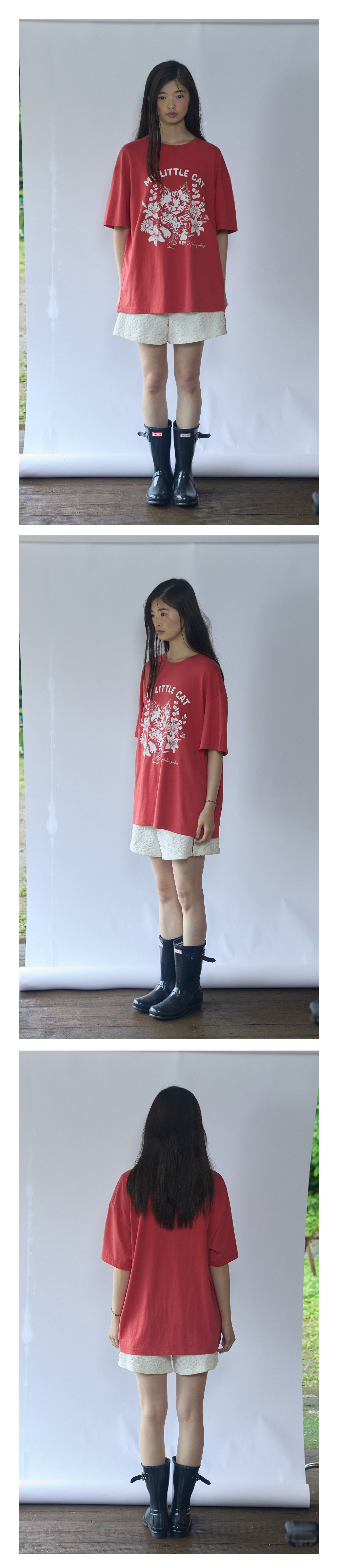 Volume Flower Shorts_White