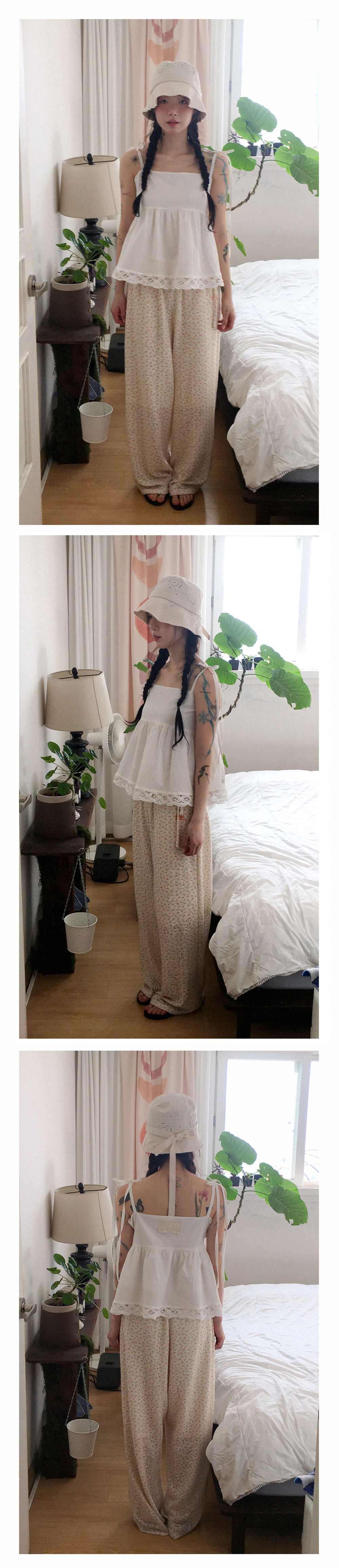 Lattice Lace Bustier_White