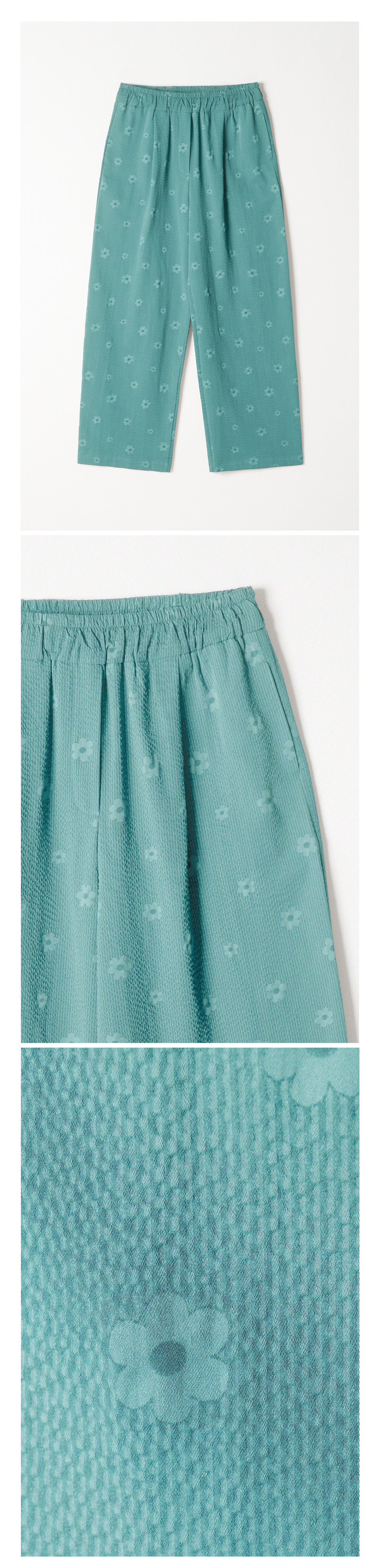 Daisy Sucker Banding Pants_Mint
