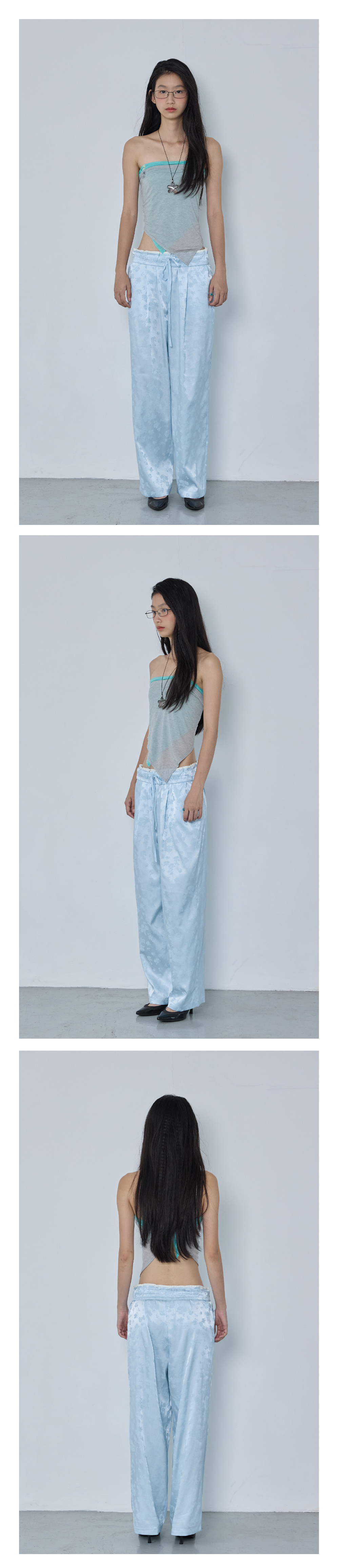 Jacquard Lounge Pants_Pale Blue