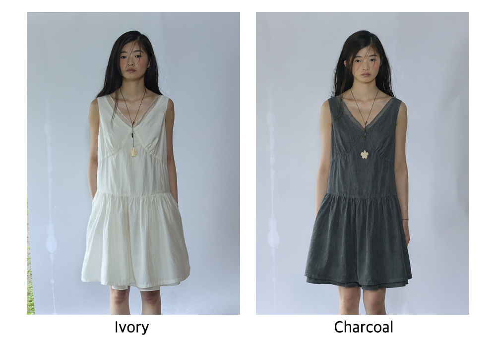 Noa Sheer Dress_Charcoal