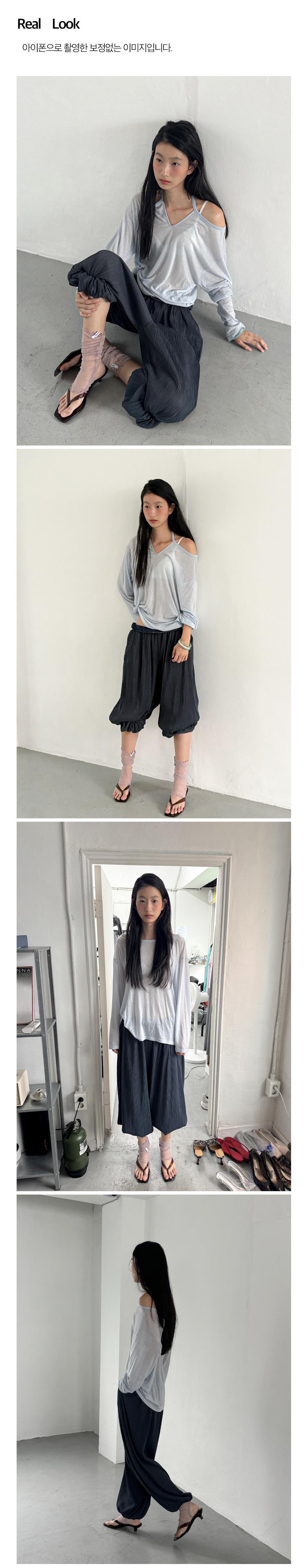 Mist Pleats Harem Pants_Navy