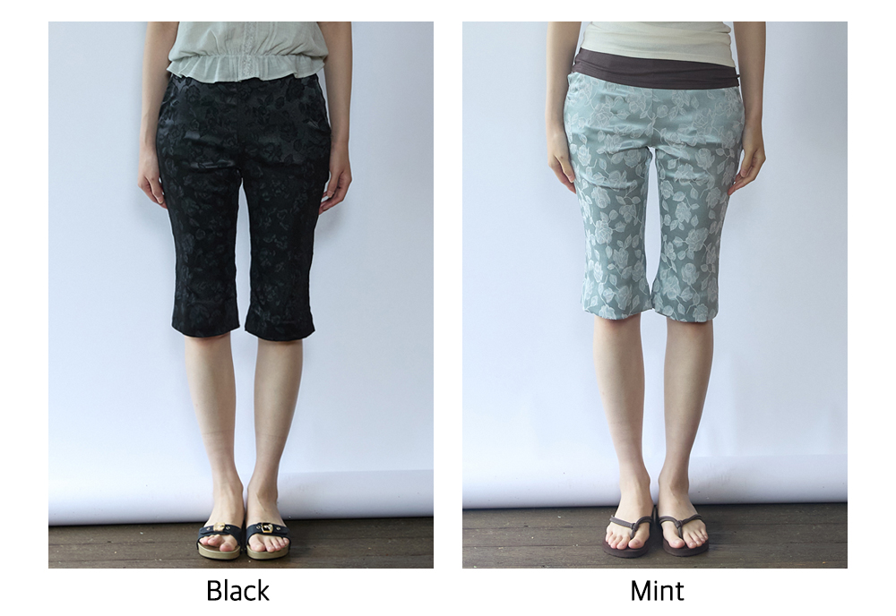 Jacquard Capri Pants_Black