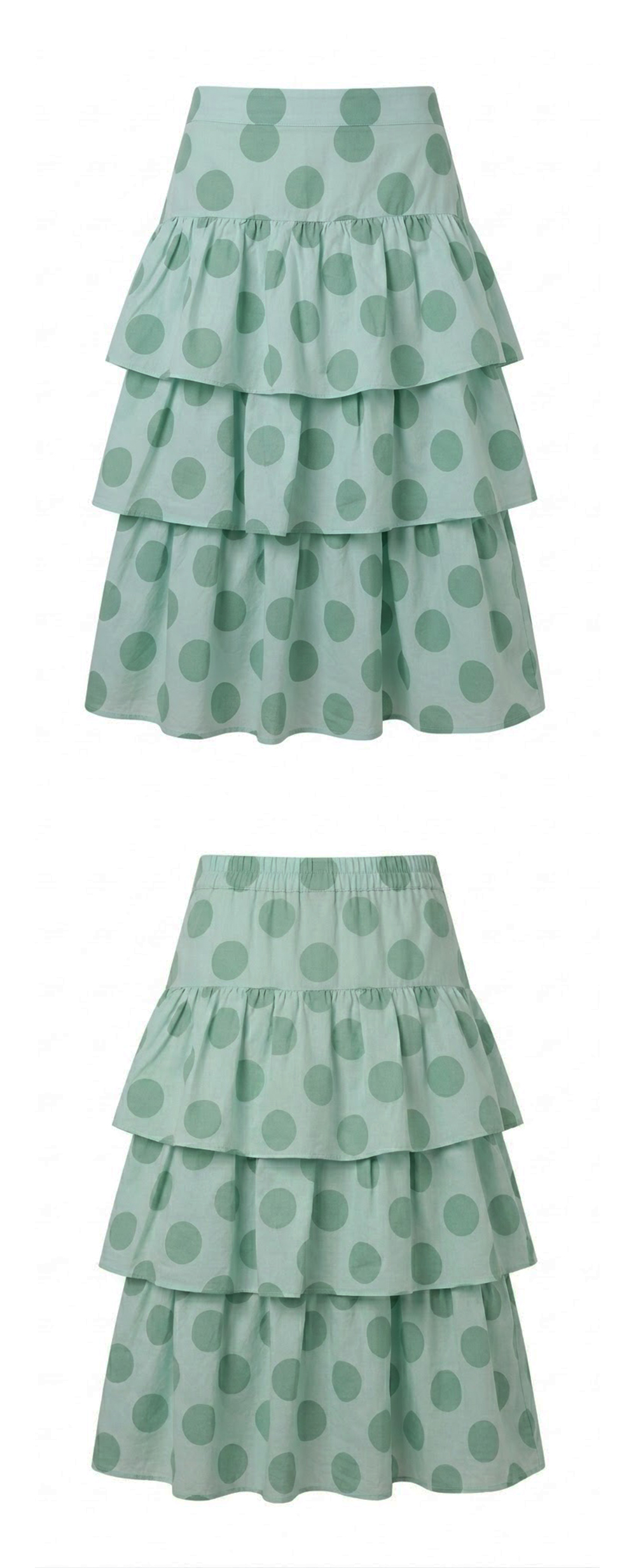 Bold Dot Cancan Skirt_Mint