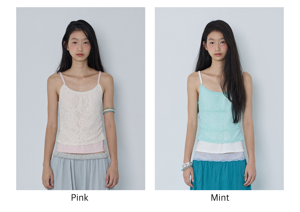 Rose Crochet Layered Top_Pink