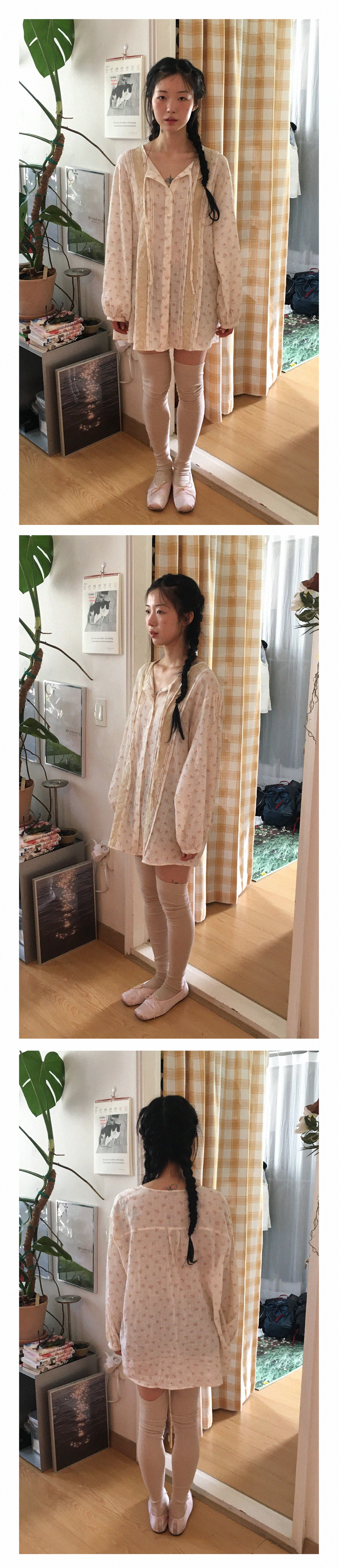 Flower Sunveil Blouse_Ivory
