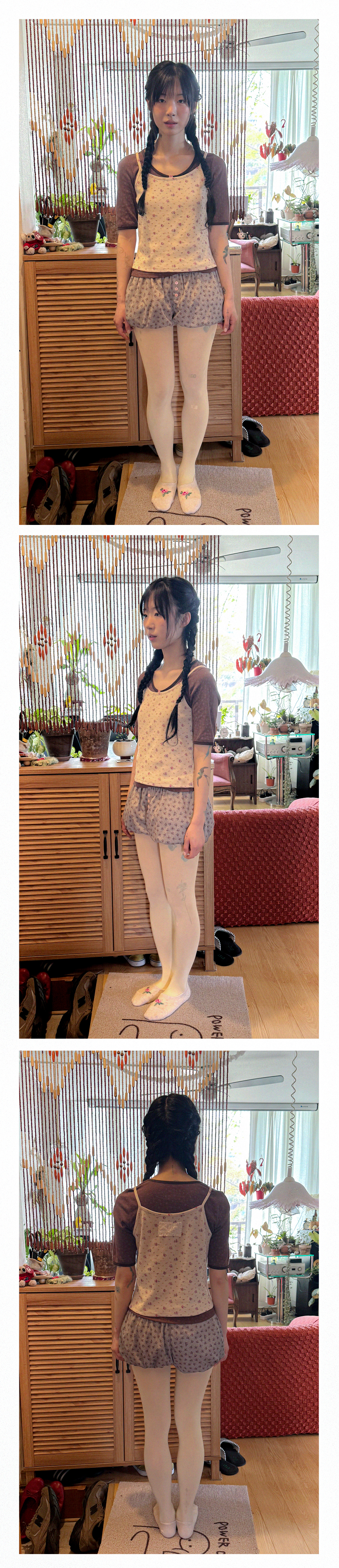 Flower Pumpkin Shorts_Beige