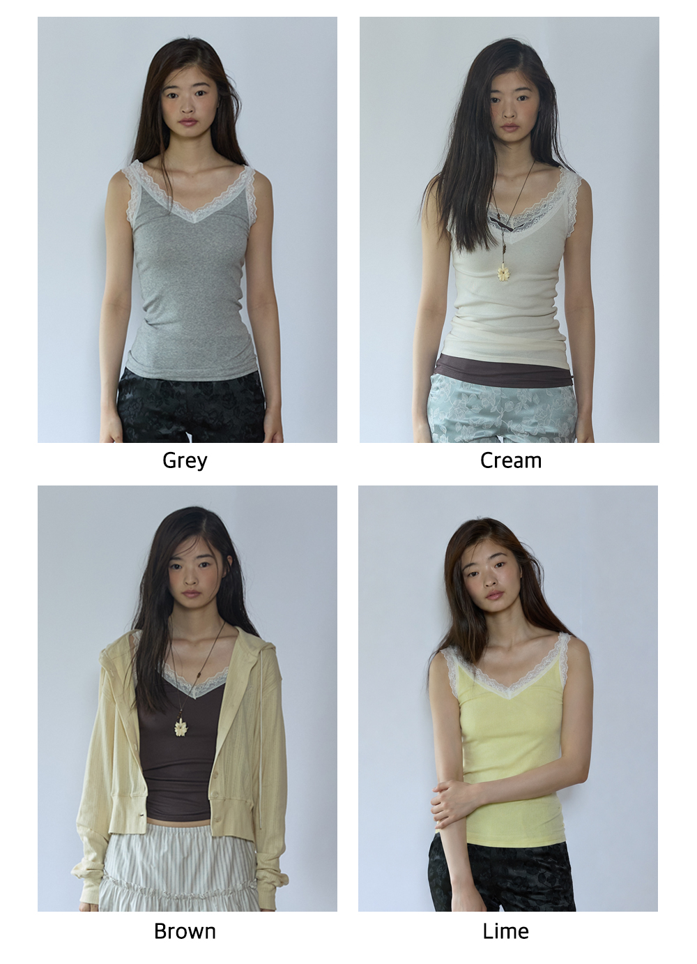 Rosy Rib Sleeveless (4color)