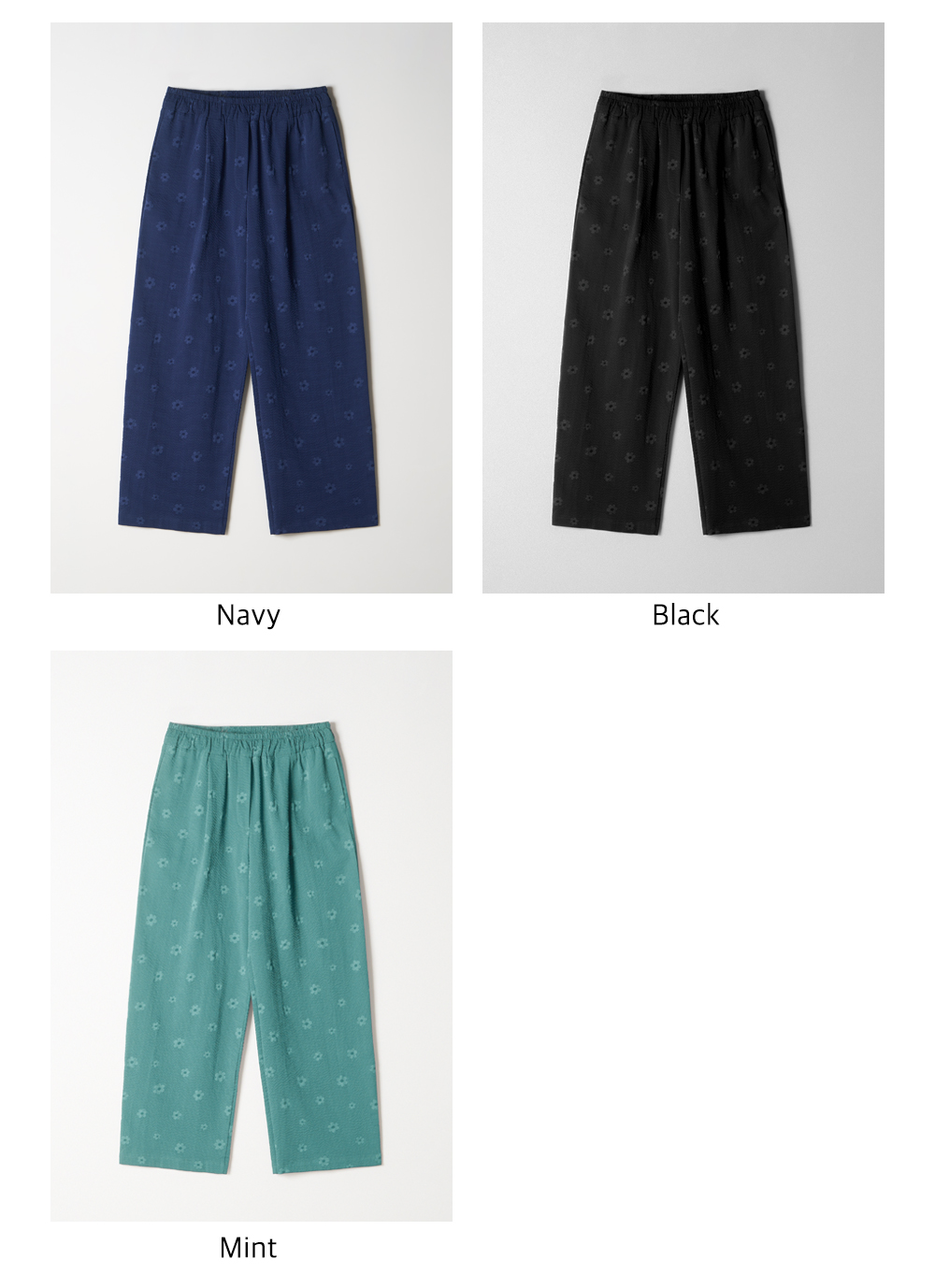 Daisy Sucker Banding Pants_Mint