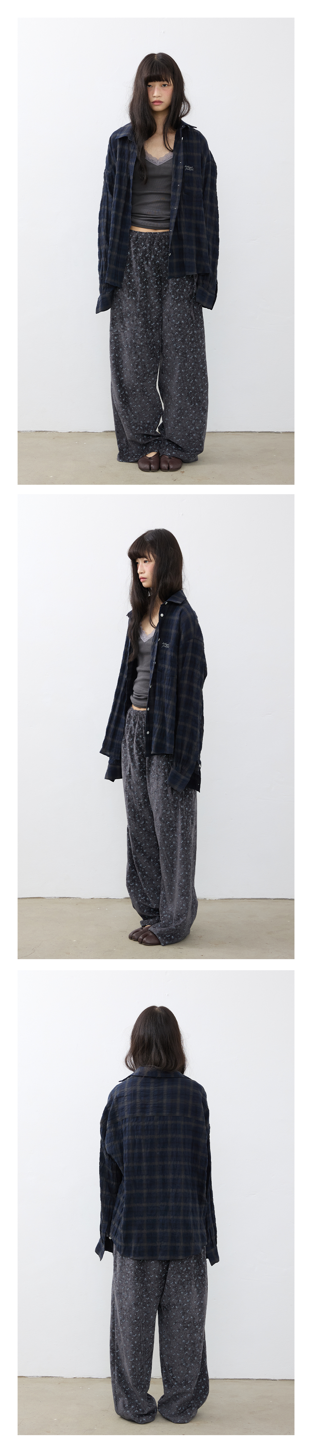 Hazy Check Shirt_Navy