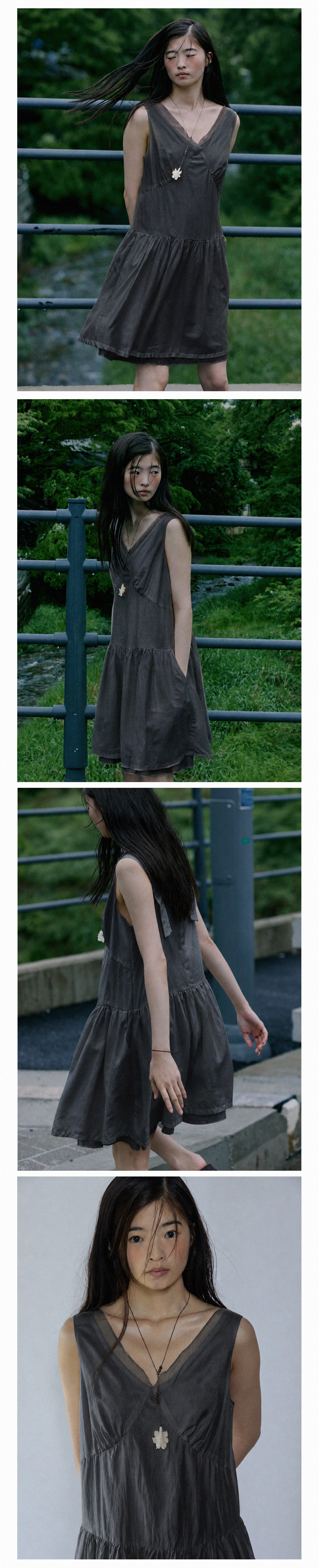 Noa Sheer Dress_Charcoal