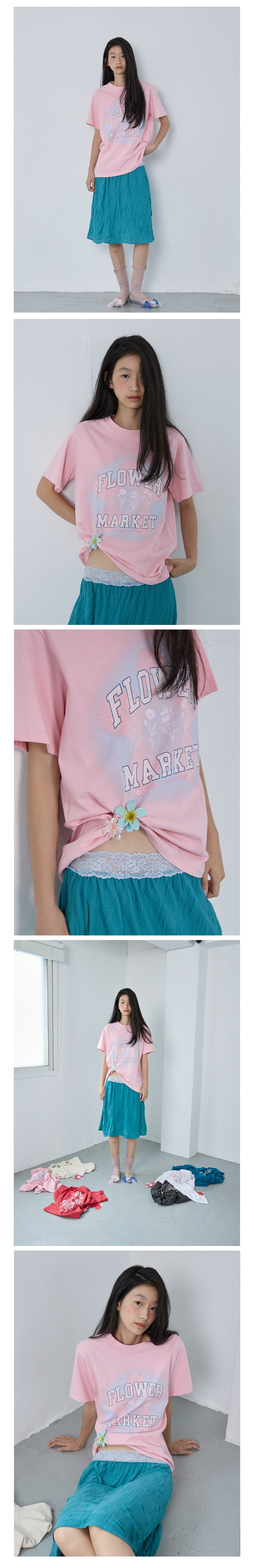 Kawa Flower Market Tee_Pink