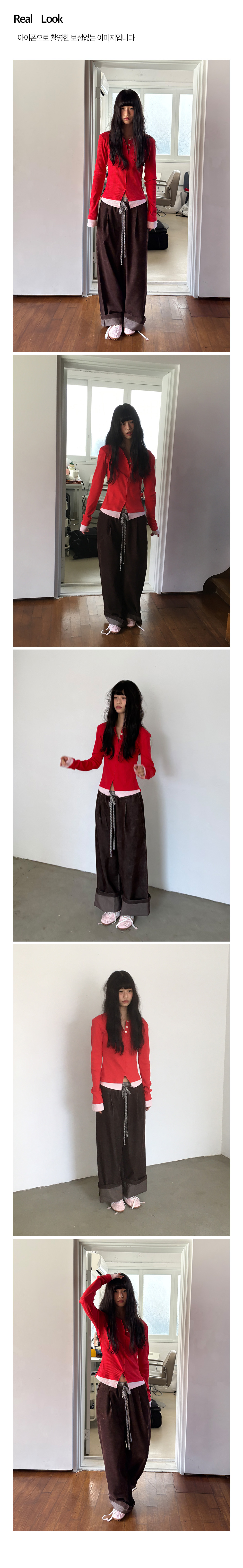 Under Layer Henley-Neck Tee_Red
