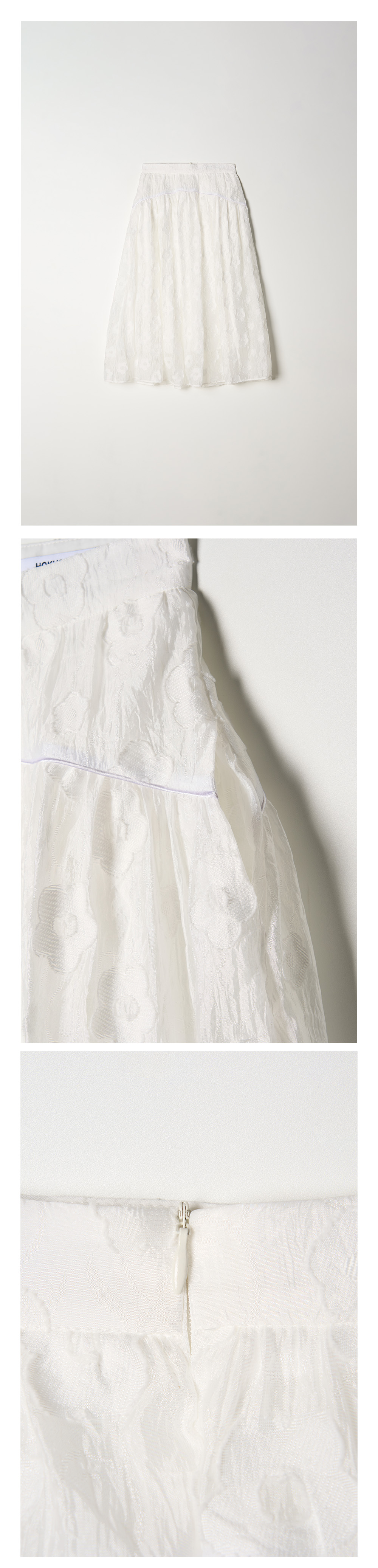 韓国商品/HOKUSPOKUS Garden Veil Volume Skirt Garden Veil Volume Skirt_White - 감도 깊은 취향 셀렉트샵 29CM