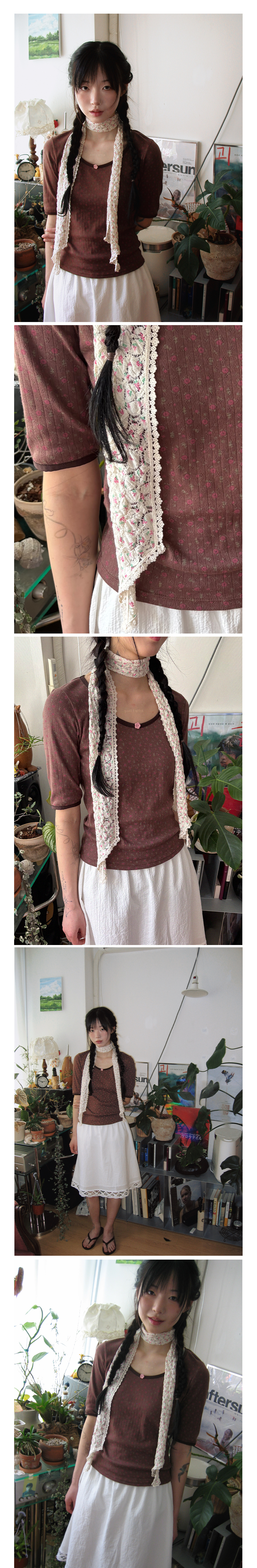 Ruffle Lace Scarf_Ivory