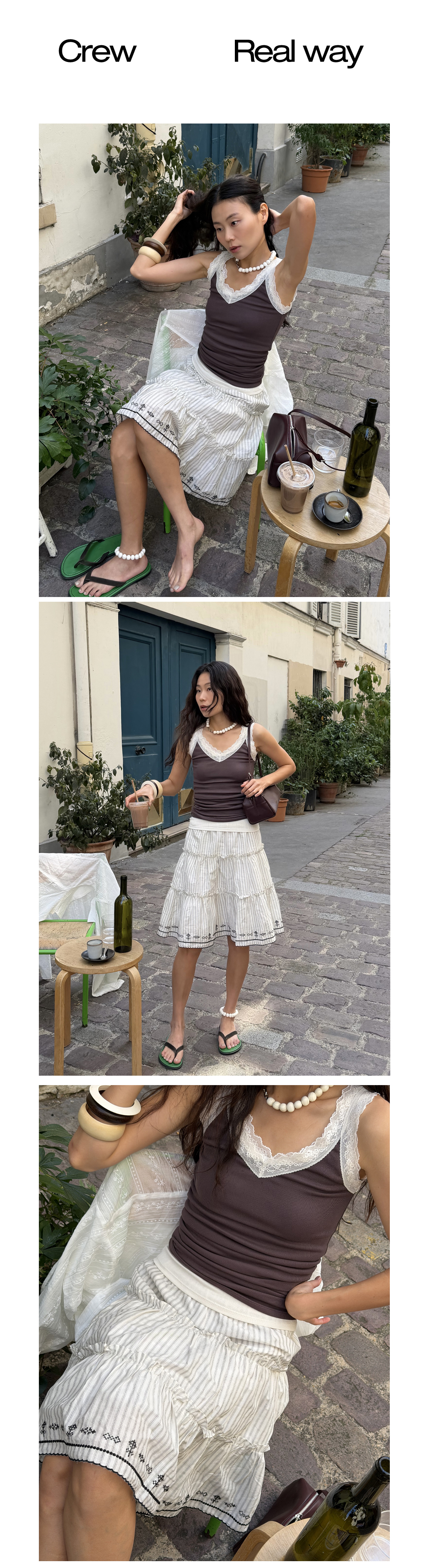 Country Tiered Skirt_Ivory