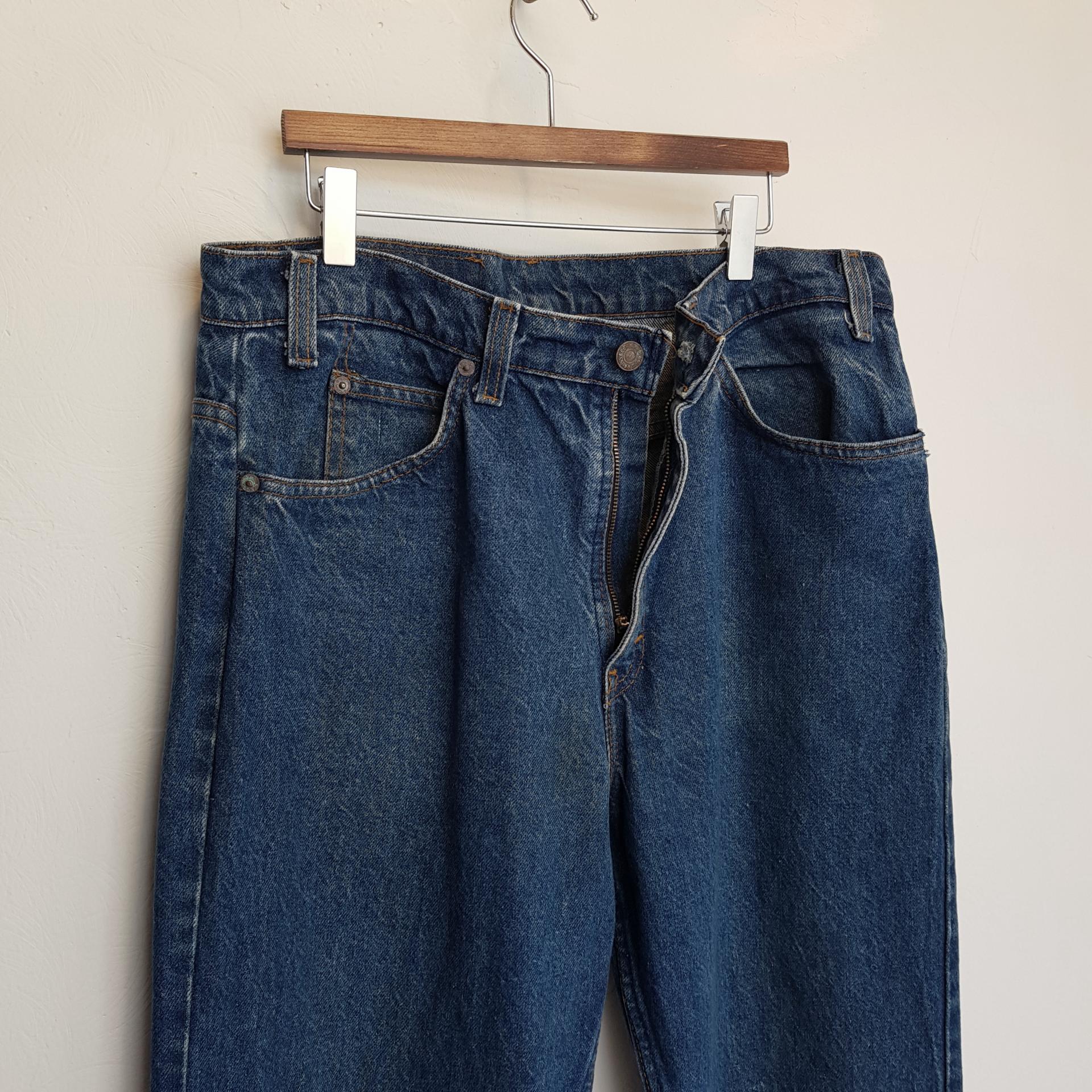 80s USA Levis 40509-0215 Straight Indigo blue Orangetab (34-35